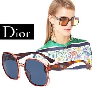 Dior "Nuance" sunglasses in Optyl acetate tortoiseshell oversized shades